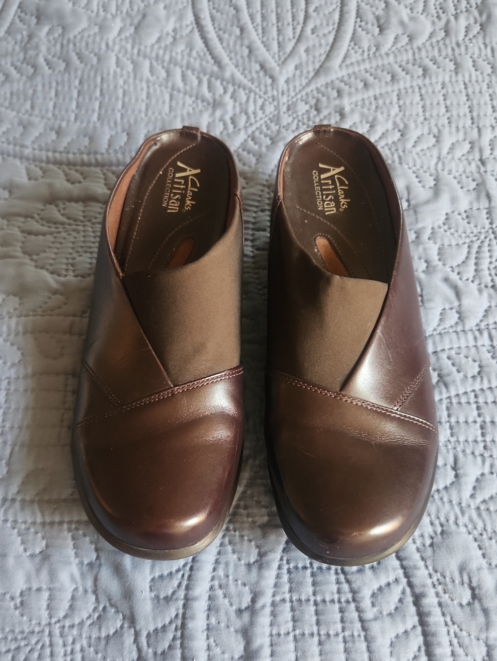 Women's Clarks Artisan Collection Brown Leather Slip-on Shoes Size 8M